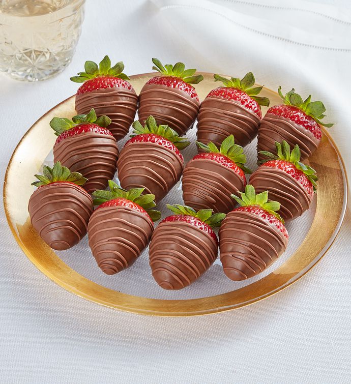 Milk Chocolate-Covered Strawberries – 12 Count